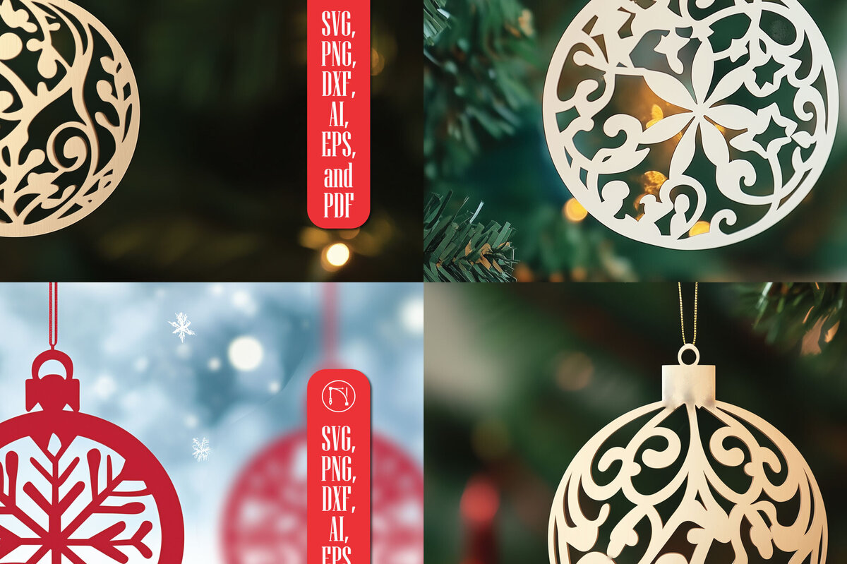 Σετ των 3 Intra απο ξύλο plywood 3mm-4mm πάχος Χριστουγεννιάτικων Διακοσμήσεων Δίασταση 8x8 cm INTRAFABR-104533706