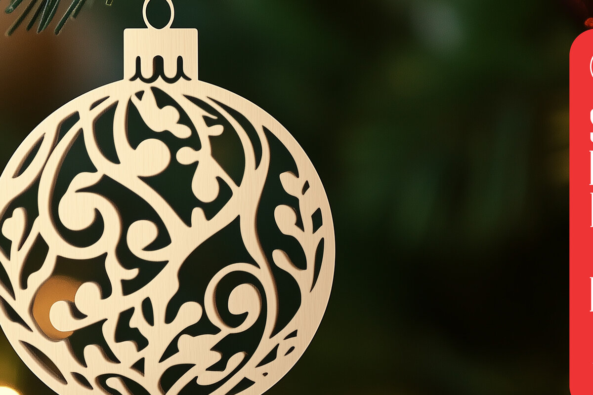 Σετ των 3 Intra απο ξύλο plywood 3mm-4mm πάχος Χριστουγεννιάτικα στολίδια Cut Δίασταση 8x8 cm INTRAFABR-104495491