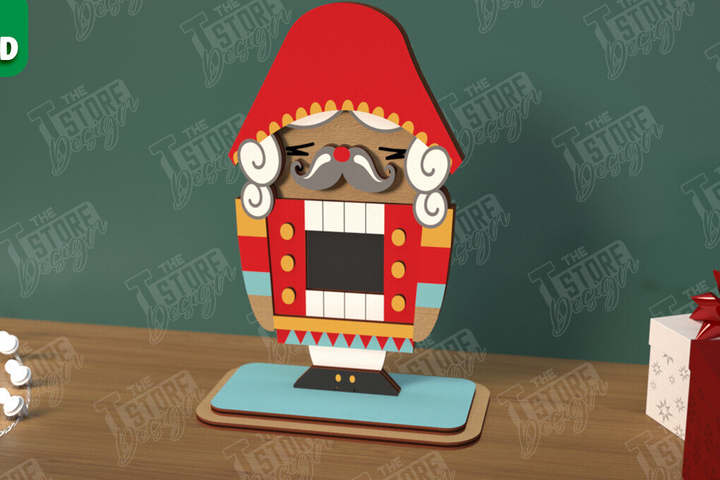 Σετ των 3 Intra απο ξύλο plywood 3mm-4mm πάχος Χριστουγεννιάτικα στολίδια | Επιτραπέζιο ειδώλιο Δίασταση 8x8 cm INTRAFABR-106886368