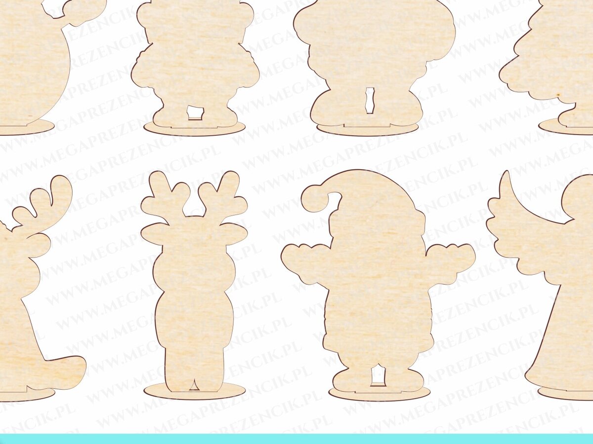 Σετ των 3 Intra απο ξύλο plywood 3mm-4mm πάχος Χριστουγεννιάτικα στολίδια για ζωγραφική  Δίασταση 4x4 cm INTRAFABR-110272115