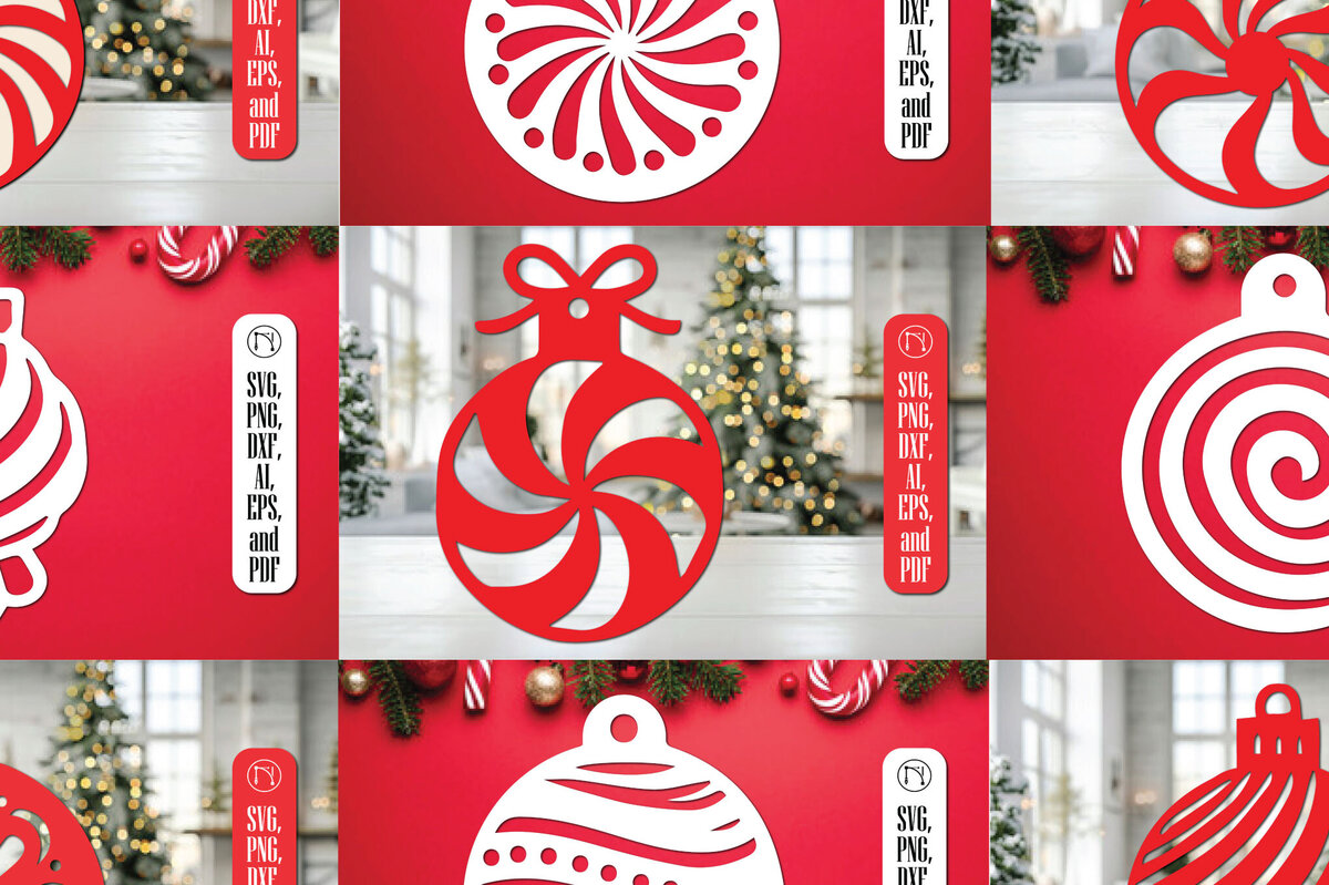 Σετ των 3 Intra απο ξύλο plywood 3mm-4mm πάχος Χριστουγεννιάτικη Διακοσμητική Μπάλα Δίασταση 8x8 cm INTRAFABR-110584675