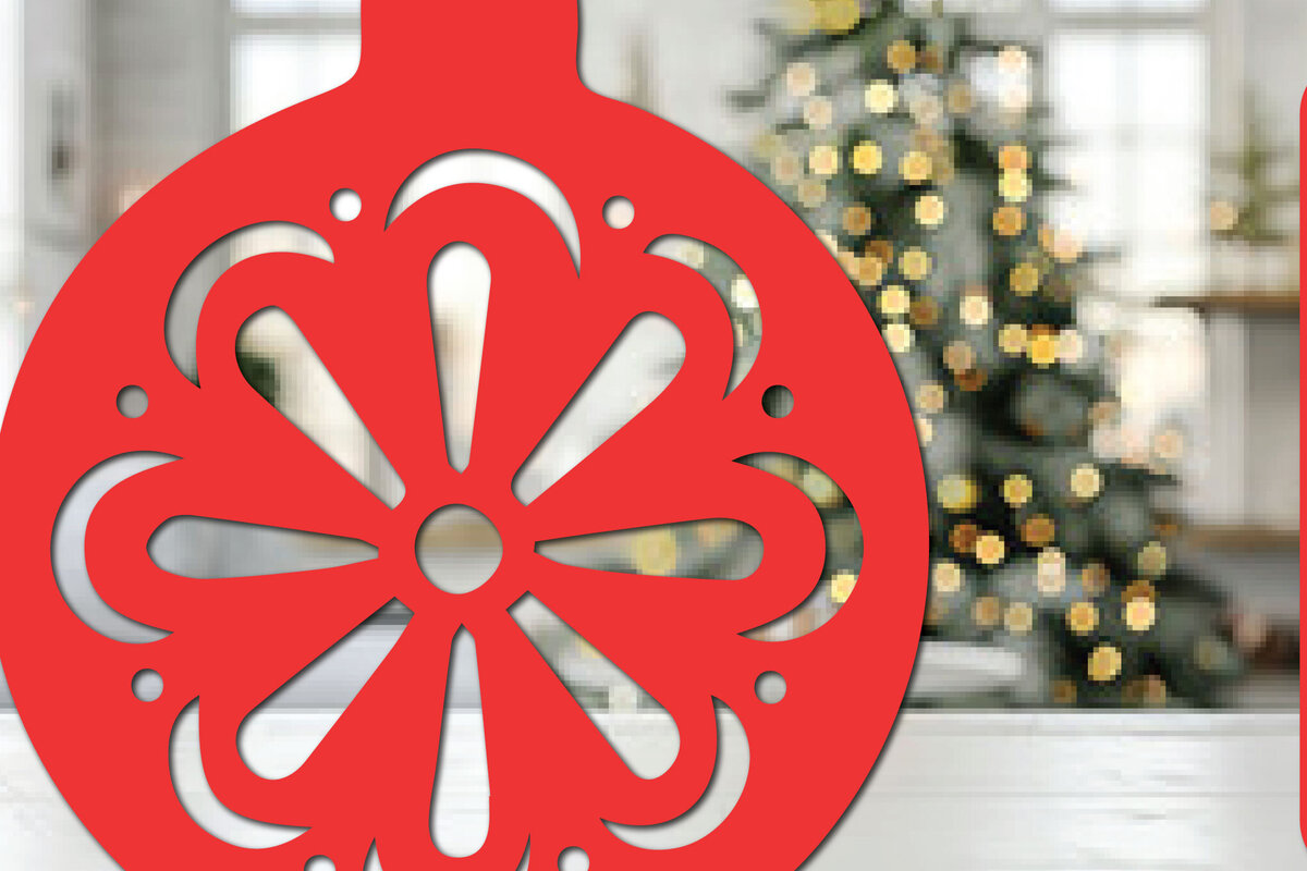 Σετ των 3 Intra απο ξύλο plywood 3mm-4mm πάχος Χριστουγεννιάτικη Διακοσμητική Μπάλα Cut File Δίασταση 8x8 cm INTRAFABR-110562667