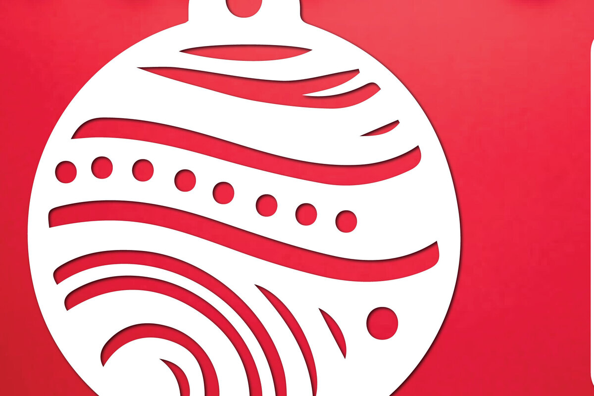 Σετ των 3 Intra απο ξύλο plywood 3mm-4mm πάχος Χριστουγεννιάτικη Διακοσμητική Μπάλα Cut File Δίασταση 8x8 cm INTRAFABR-110576283