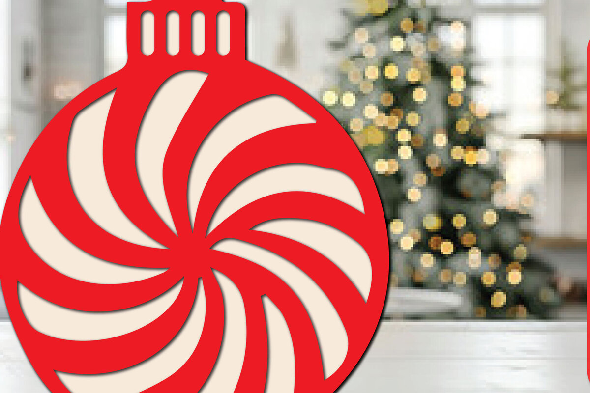 Σετ των 3 Intra απο ξύλο plywood 3mm-4mm πάχος Χριστουγεννιάτικη Διακοσμητική Μπάλα Cut File Δίασταση 8x8 cm INTRAFABR-110562138