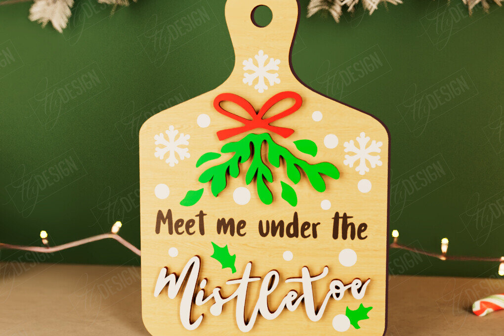 Intra απο ξύλο plywood 3mm-4mm πάχος Χριστουγεννιάτικο Διακοσμητικό Μίνι Κοπτικό Πίνακας Δίασταση 40x40 cm INTRAFABR-111663760