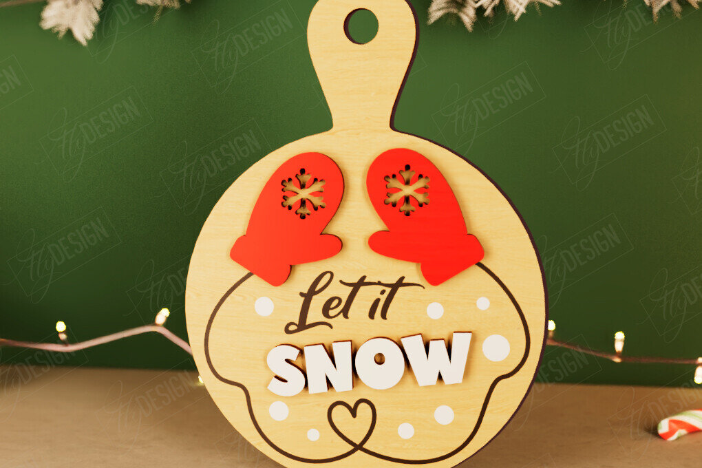 Intra απο ξύλο plywood 3mm-4mm πάχος Χριστουγεννιάτικο Διακοσμητικό Μίνι Κοπτικό Πίνακας Δίασταση 40x40 cm INTRAFABR-111663774