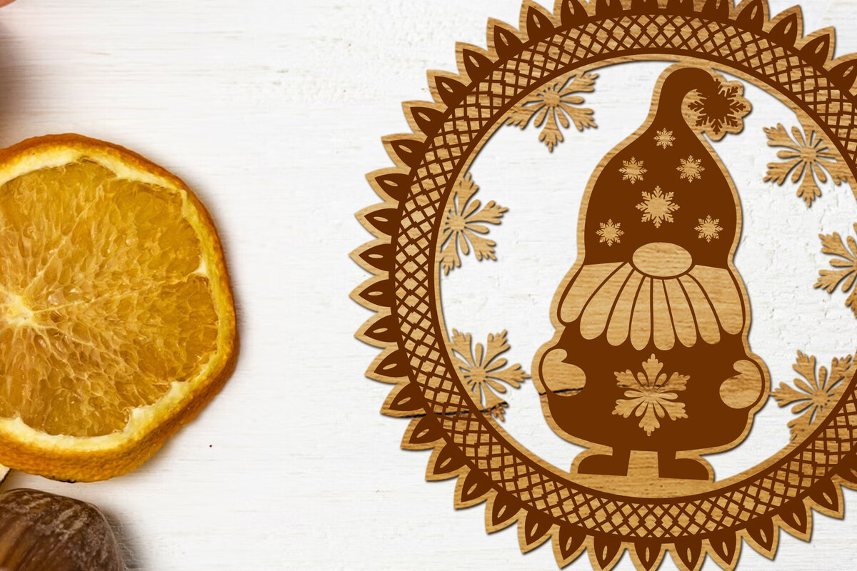 Σετ των 3 Intra απο ξύλο plywood 3mm-4mm πάχος Χριστουγεννιάτικο διακοσμητικό κομμένο Δίασταση 3x3 cm INTRAFABR-109646125