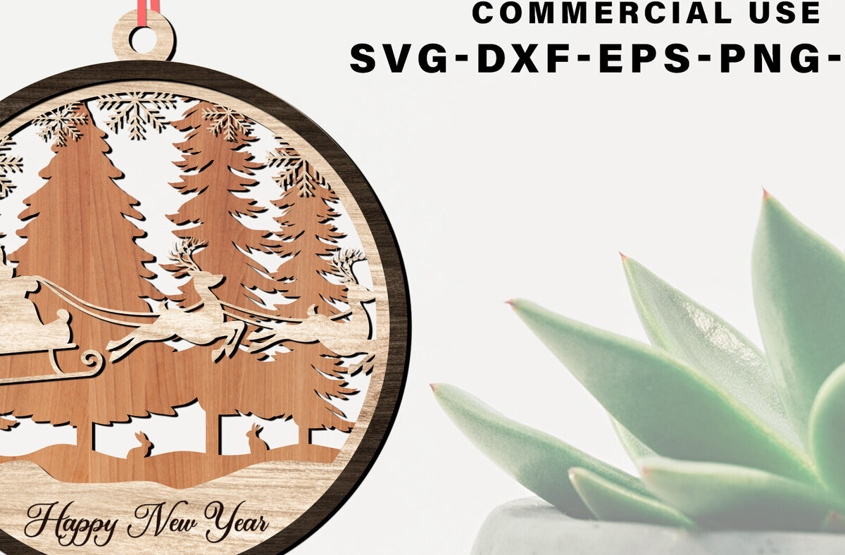 Σετ των 3 Intra απο ξύλο plywood 3mm-4mm πάχος Χριστουγεννιάτικο στένσιλ σκάλισμα με λέιζερ Δίασταση 8x8 cm INTRAFABR-80557918