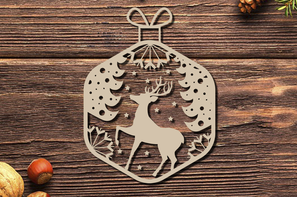 Intra απο ξύλο plywood 3mm-4mm πάχος Χριστουγεννιάτικο στολίδι ελάφι με Δίασταση 20x30 cm INTRAFABR-86463169