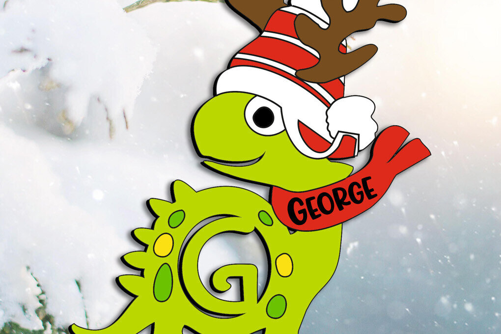 Σετ των 3 Intra απο ξύλο plywood 3mm-4mm πάχος Χριστουγεννιάτικο γράμμα G στολίδι Διακοπές Δίασταση 8x8 cm INTRAFABR-111612505