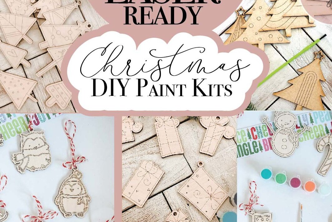 Σετ των 3 Intra απο ξύλο plywood 3mm-4mm πάχος  Kit Χριστουγεννιάτικου DIY Paint Δίασταση 8x8 cm INTRAFABR-71687791