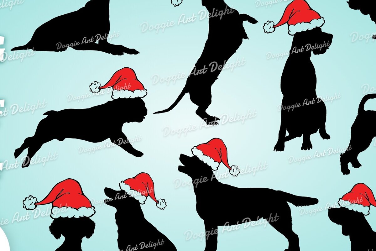 Σετ των 2 Intra απο ξύλο plywood 3mm-4mm πάχος Cricut Χριστουγέννων Dog Δίασταση 15x15 cm INTRAFABR-83146845