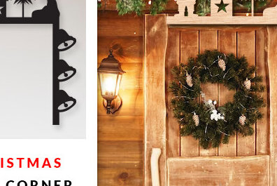 Σετ των 3 Intra απο ξύλο plywood 3mm-4mm πάχος Χριστουγεννιάτικη γωνιακή πόρτα με λέιζερ Δίασταση 15x15 cm INTRAFABR-83851647