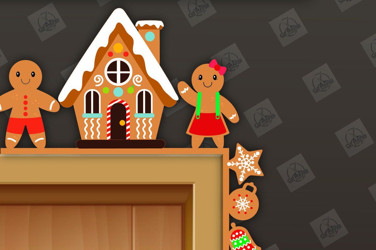 Σετ των 2 Intra απο ξύλο plywood 3mm-4mm πάχος Χριστουγεννιάτικη γωνιακή πόρτα με λέιζερ Δίασταση 15x15 cm INTRAFABR-110695965