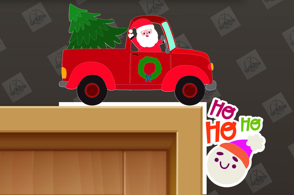 Σετ των 2 Intra απο ξύλο plywood 3mm-4mm πάχος Χριστουγεννιάτικη γωνιακή πόρτα με λέιζερ Δίασταση 15x15 cm INTRAFABR-110696032