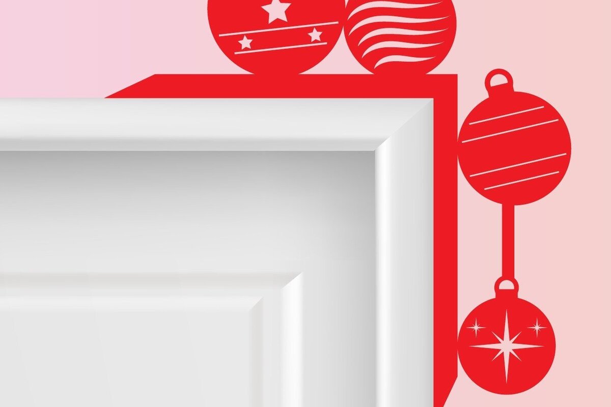 Σετ των 2 Intra απο ξύλο plywood 3mm-4mm πάχος Χριστουγεννιάτικο Γωνιακό Τέμπλο με λέιζερ πόρτας Δίασταση 15x15 cm INTRAFABR-32954694