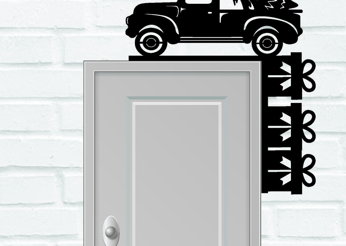 Σετ των 2 Intra απο ξύλο plywood 3mm-4mm πάχος Χριστουγεννιάτικη Πόρτα Γωνιακή Μεταλλική Δίασταση 15x15 cm INTRAFABR-111592495