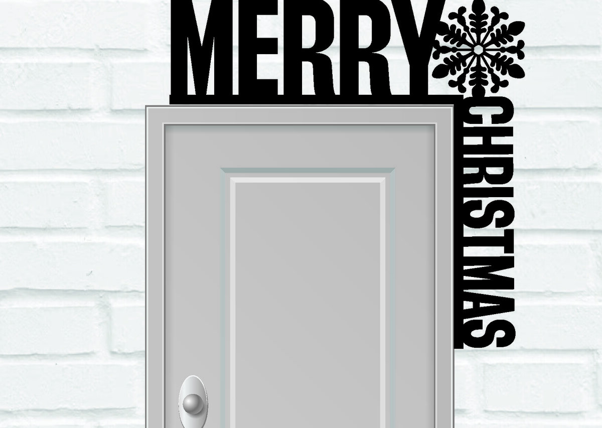 Σετ των 2 Intra απο ξύλο plywood 3mm-4mm πάχος Χριστουγεννιάτικη Πόρτα Γωνιακή Μεταλλική Δίασταση 15x15 cm INTRAFABR-111592505