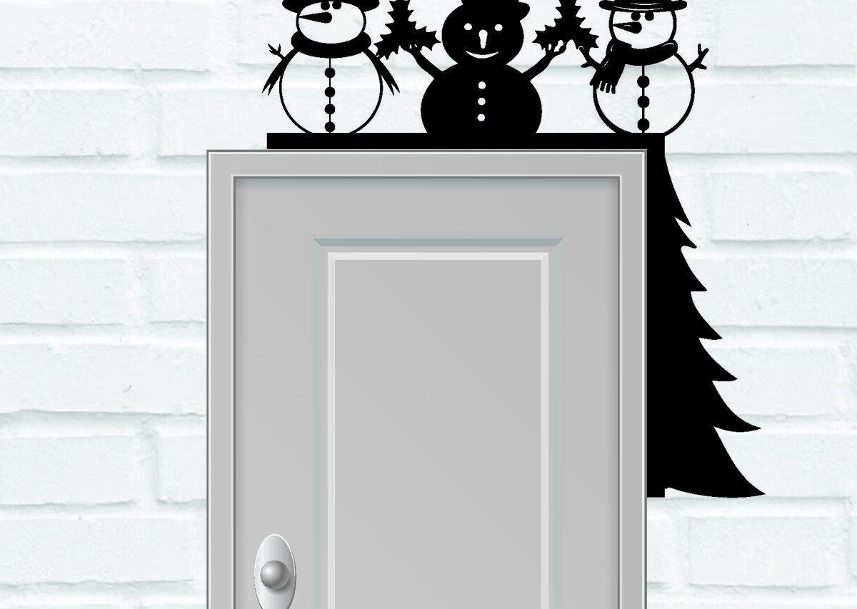 Σετ των 2 Intra απο ξύλο plywood 3mm-4mm πάχος Χριστουγεννιάτικη Πόρτα Γωνιακή Μεταλλική Δίασταση 15x15 cm INTRAFABR-111592421