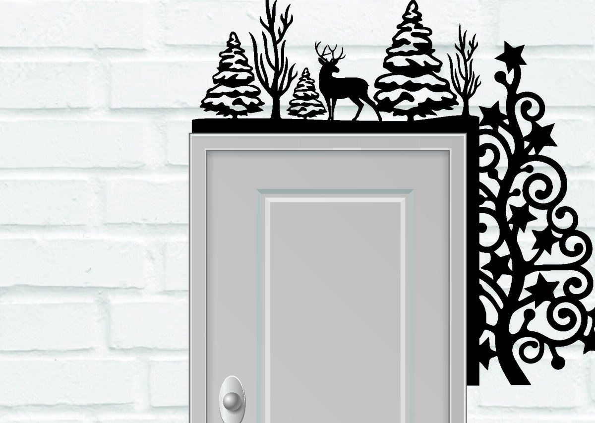 Σετ των 2 Intra απο ξύλο plywood 3mm-4mm πάχος Χριστουγεννιάτικες γωνιακές μεταλλικές επιγραφές Δίασταση 15x15 cm INTRAFABR-111672582