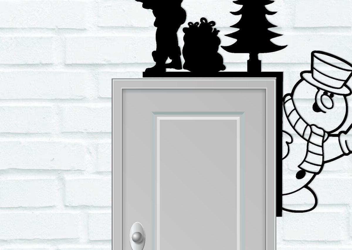 Σετ των 2 Intra απο ξύλο plywood 3mm-4mm πάχος Χριστουγεννιάτικες γωνιακές μεταλλικές επιγραφές Δίασταση 15x15 cm INTRAFABR-111672563