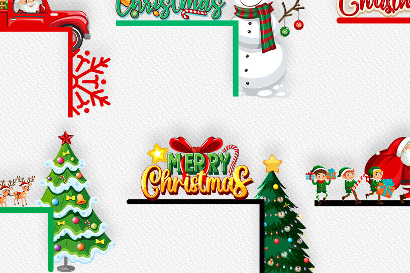 Σετ των 2 Intra απο ξύλο plywood 3mm-4mm πάχος Christmas Door Corner Δίασταση 15x15 cm INTRAFABR-79734489