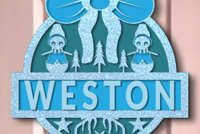 Σετ των 2 Intra απο ξύλο plywood 3mm-4mm πάχος Χριστουγεννιάτικη κρεμάστρα πόρτας 3D Δίασταση 15x15 cm INTRAFABR-74242866