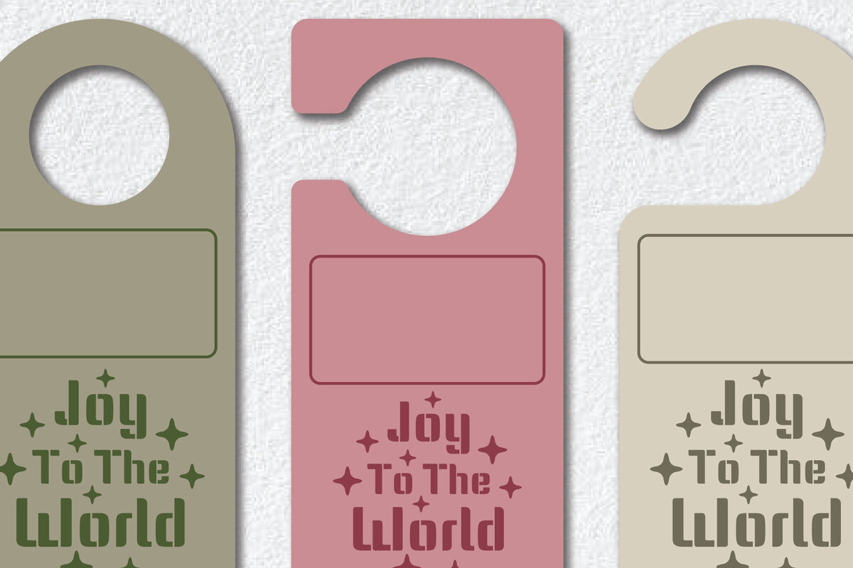 Σετ των 2 Intra απο ξύλο plywood 3mm-4mm πάχος Χριστουγεννιάτικο Κρεμάστρες Πόρτας Πρότυπο Δίασταση 15x15 cm INTRAFABR-111786263