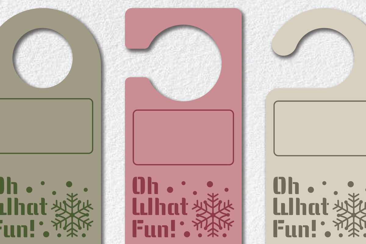 Σετ των 2 Intra απο ξύλο plywood 3mm-4mm πάχος Χριστουγεννιάτικο Κρεμάστρες Πόρτας Πρότυπο Δίασταση 15x15 cm INTRAFABR-111786378