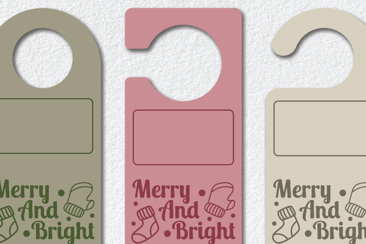 Σετ των 2 Intra απο ξύλο plywood 3mm-4mm πάχος Χριστουγεννιάτικο Κρεμάστρες Πόρτας Πρότυπο Δίασταση 15x15 cm INTRAFABR-111786426