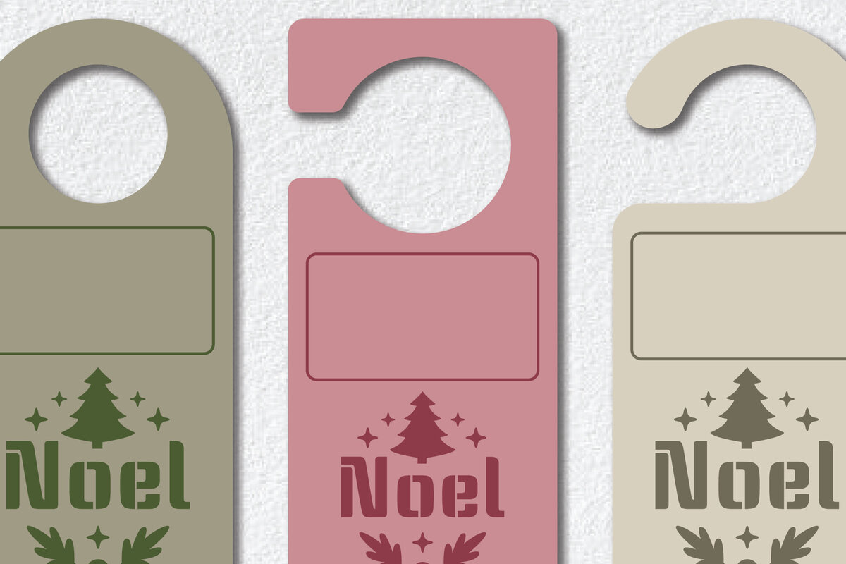 Σετ των 3 Intra απο ξύλο plywood 3mm-4mm πάχος Χριστουγεννιάτικο Κρεμάστρες Πόρτας Πρότυπο Δίασταση 15x15 cm INTRAFABR-111786003