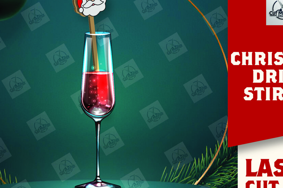 Σετ των 2 Intra απο ξύλο plywood 3mm-4mm πάχος Χριστουγεννιάτικος αναδευτήρας ποτού με λέιζερ Δίασταση 15x15 cm INTRAFABR-110324614