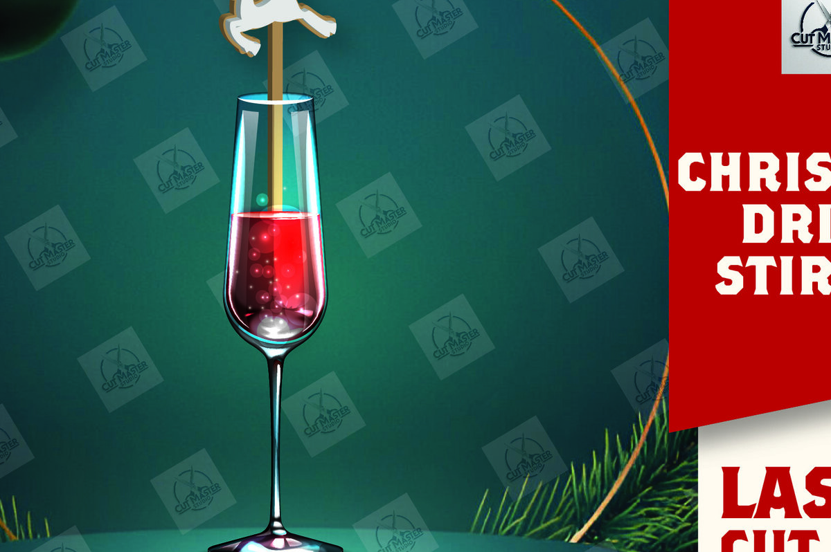 Σετ των 2 Intra απο ξύλο plywood 3mm-4mm πάχος Χριστουγεννιάτικος αναδευτήρας ποτού με λέιζερ Δίασταση 15x15 cm INTRAFABR-110324422