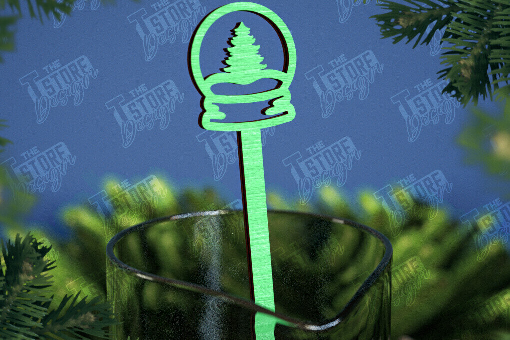 Intra απο ξύλο plywood 3mm-4mm πάχος Αναδευτήρες Χριστουγέννων | Δείκτης ποτών Δίασταση 15x15 cm INTRAFABR-107021780