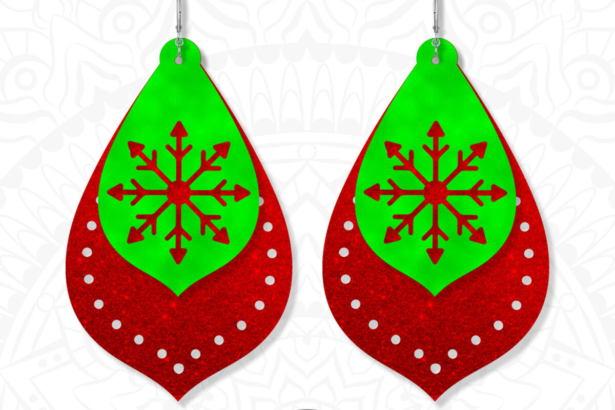 Σετ των 3 Intra απο ξύλο plywood 3mm-4mm πάχος Χριστουγεννιάτικο σκουλαρίκι νιφάδα χιονιού κομμένο Δίασταση 3x3 cm INTRAFABR-6695284