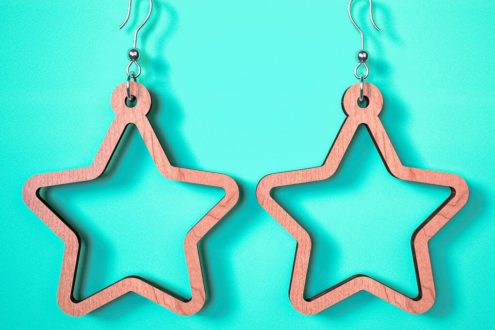 Σετ των 3 Intra απο ξύλο plywood 3mm-4mm πάχος Χριστουγεννιάτικα Σκουλαρίκια | Λέιζερ Δίασταση 3x3 cm INTRAFABR-75101721