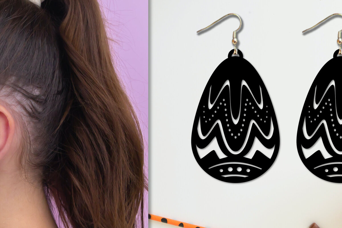 Σετ των 3 Intra απο ξύλο plywood 3mm-4mm πάχος Χριστουγεννιάτικα σκουλαρίκια Δίασταση 3x3 cm INTRAFABR-79150325