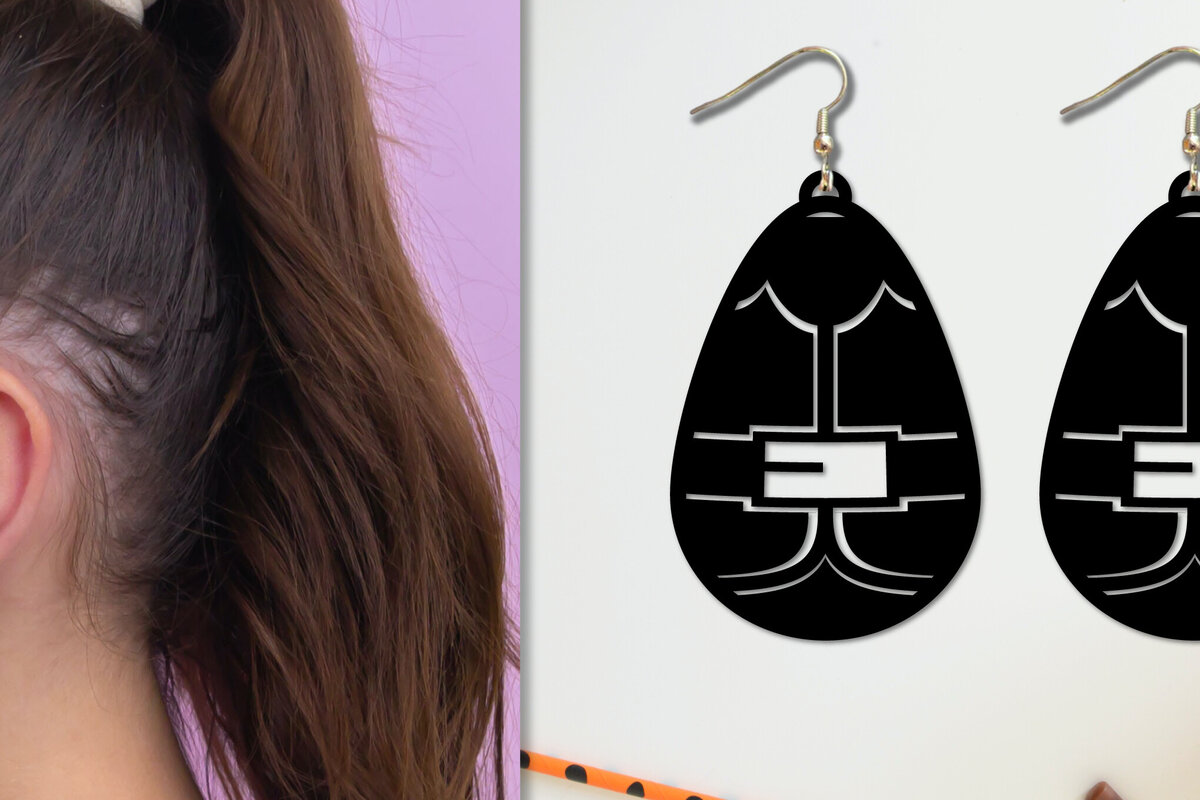 Σετ των 3 Intra απο ξύλο plywood 3mm-4mm πάχος Χριστουγεννιάτικα σκουλαρίκια Δίασταση 3x3 cm INTRAFABR-79183313