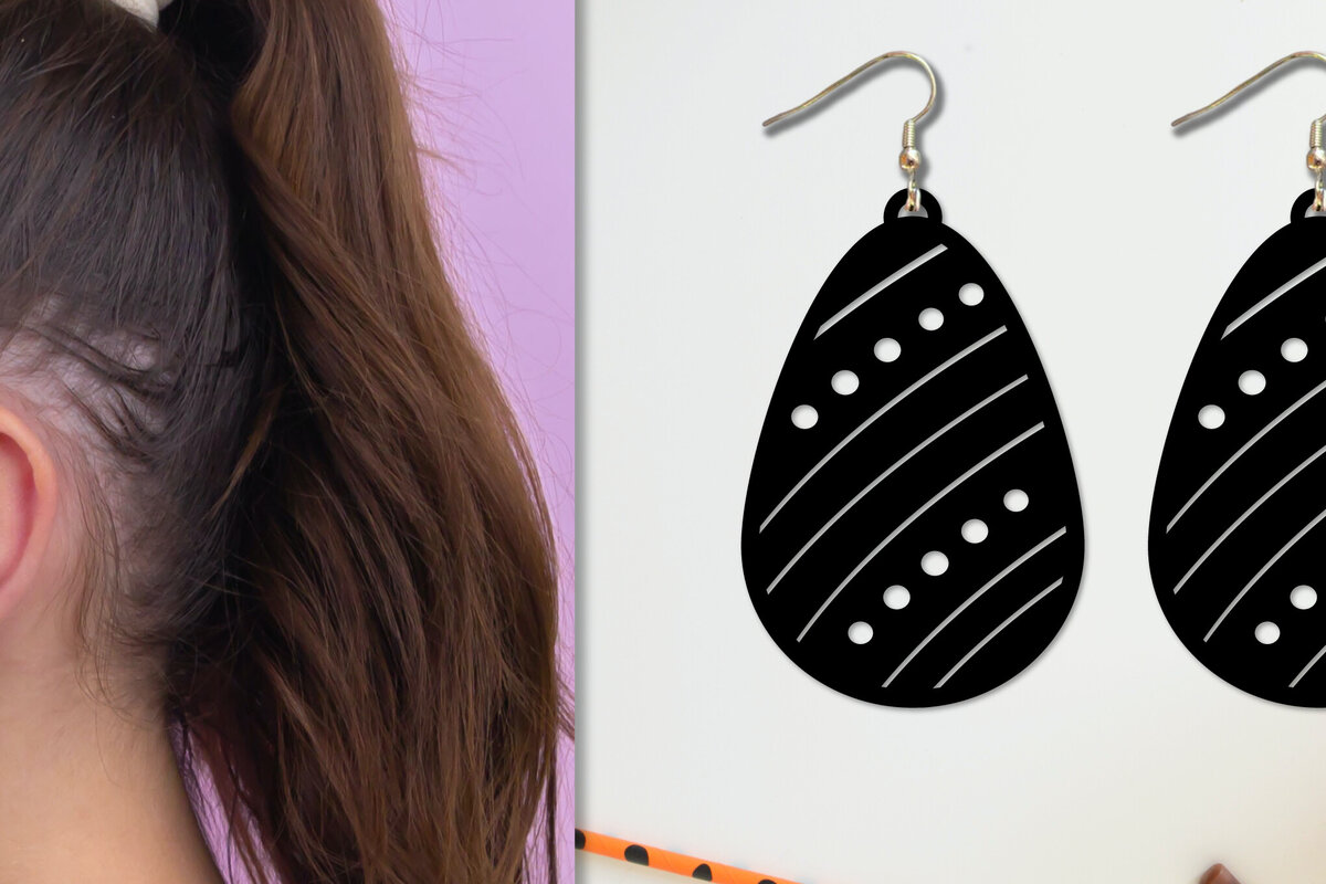 Σετ των 3 Intra απο ξύλο plywood 3mm-4mm πάχος Χριστουγεννιάτικα σκουλαρίκια Δίασταση 3x3 cm INTRAFABR-79183366