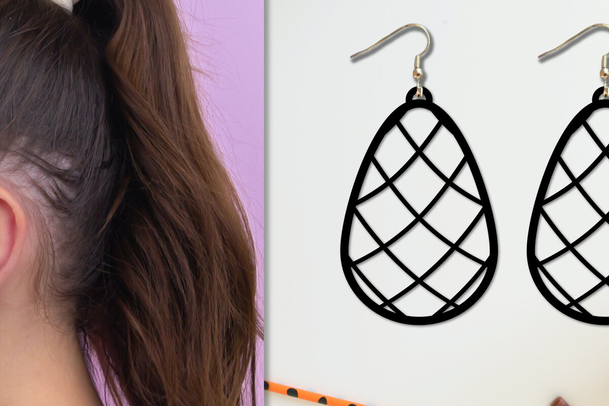 Σετ των 3 Intra απο ξύλο plywood 3mm-4mm πάχος Χριστουγεννιάτικα σκουλαρίκια Δίασταση 3x3 cm INTRAFABR-79183736