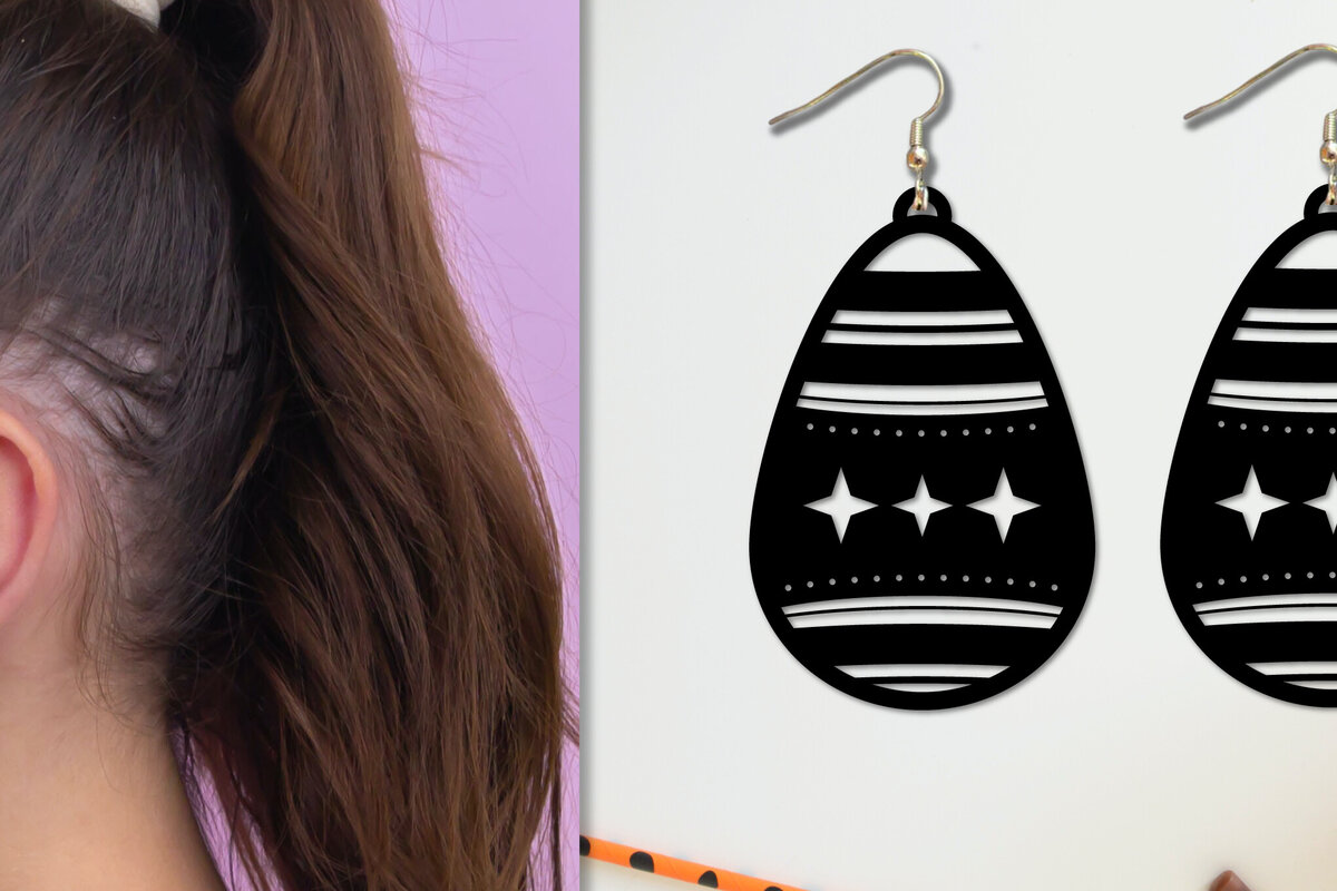 Σετ των 3 Intra απο ξύλο plywood 3mm-4mm πάχος Χριστουγεννιάτικα σκουλαρίκια Δίασταση 3x3 cm INTRAFABR-79149754