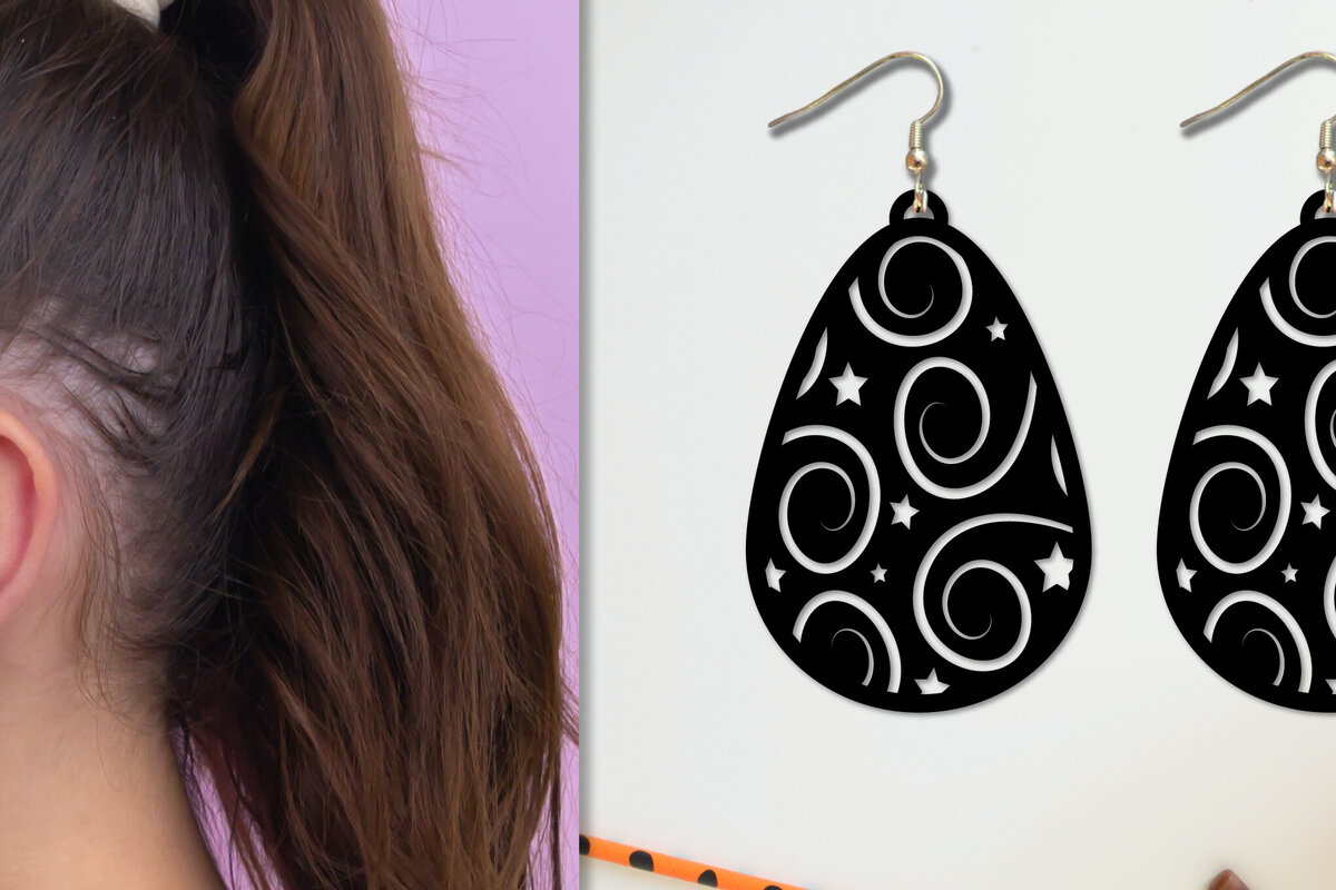 Σετ των 3 Intra απο ξύλο plywood 3mm-4mm πάχος Χριστουγεννιάτικα σκουλαρίκια Δίασταση 3x3 cm INTRAFABR-79183893