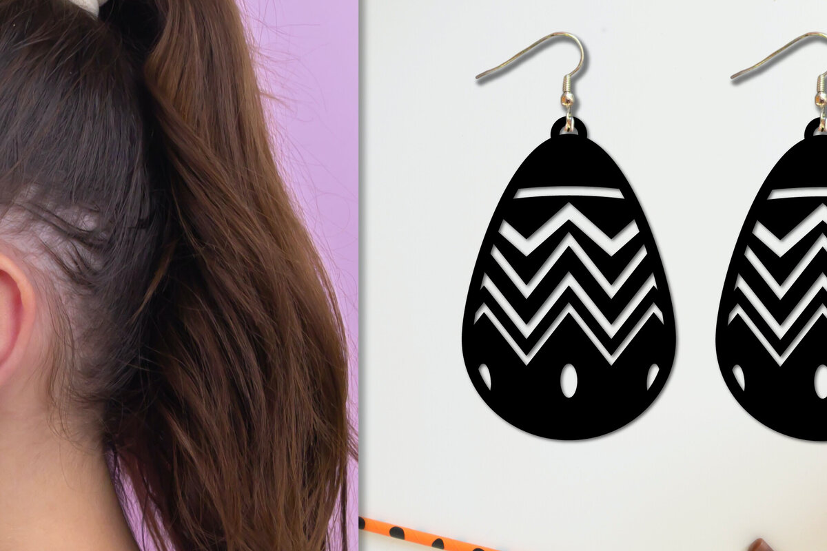 Σετ των 3 Intra απο ξύλο plywood 3mm-4mm πάχος Χριστουγεννιάτικα σκουλαρίκια Δίασταση 3x3 cm INTRAFABR-79150075