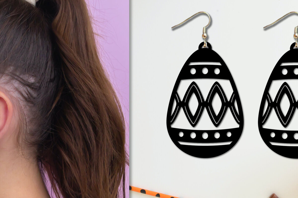 Σετ των 3 Intra απο ξύλο plywood 3mm-4mm πάχος Χριστουγεννιάτικα σκουλαρίκια Δίασταση 3x3 cm INTRAFABR-79150208