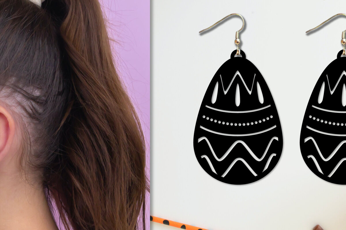 Σετ των 3 Intra απο ξύλο plywood 3mm-4mm πάχος Χριστουγεννιάτικα σκουλαρίκια Δίασταση 3x3 cm INTRAFABR-79150263