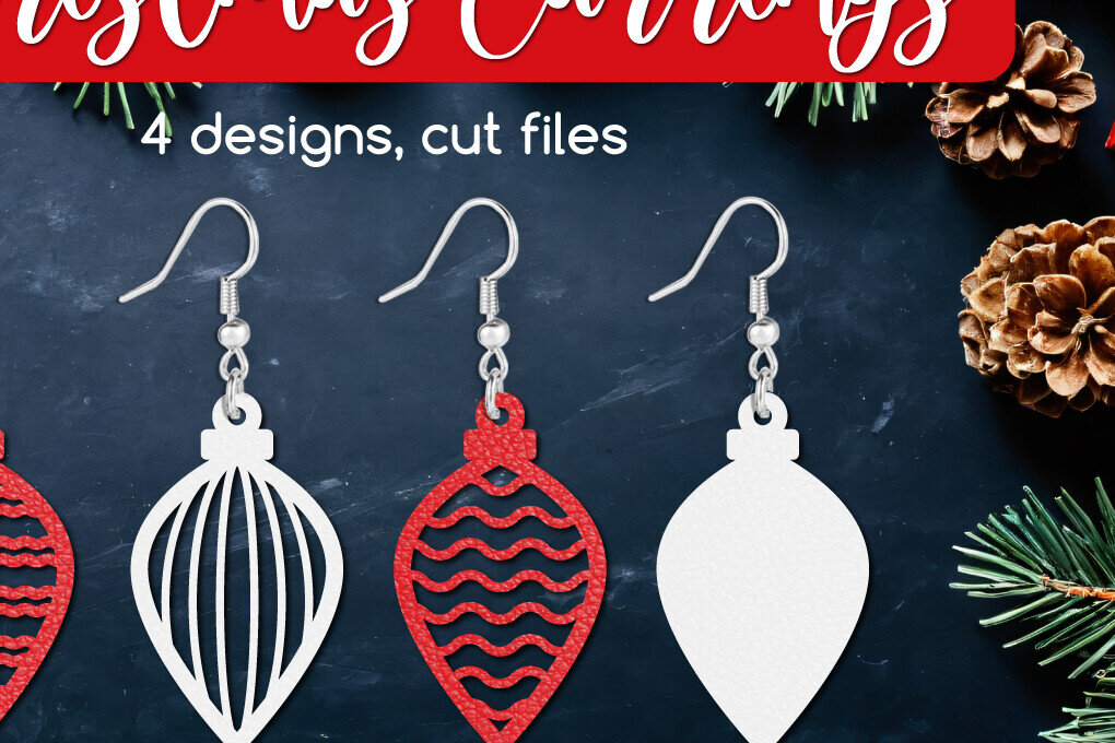 Σετ των 3 Intra απο ξύλο plywood 3mm-4mm πάχος Χριστουγεννιάτικα Σκουλαρίκια για Crafters Δίασταση 3x3 cm INTRAFABR-110013990