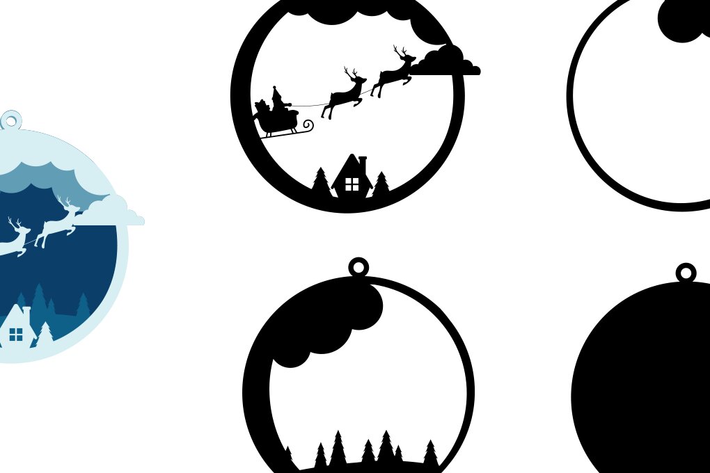 Σετ των 3 Intra απο ξύλο plywood 3mm-4mm πάχος Χριστουγεννιάτικα Σκουλαρίκια , Χριστούγεννα με στρώσεις Δίασταση 3x3 cm INTRAFABR-76126556