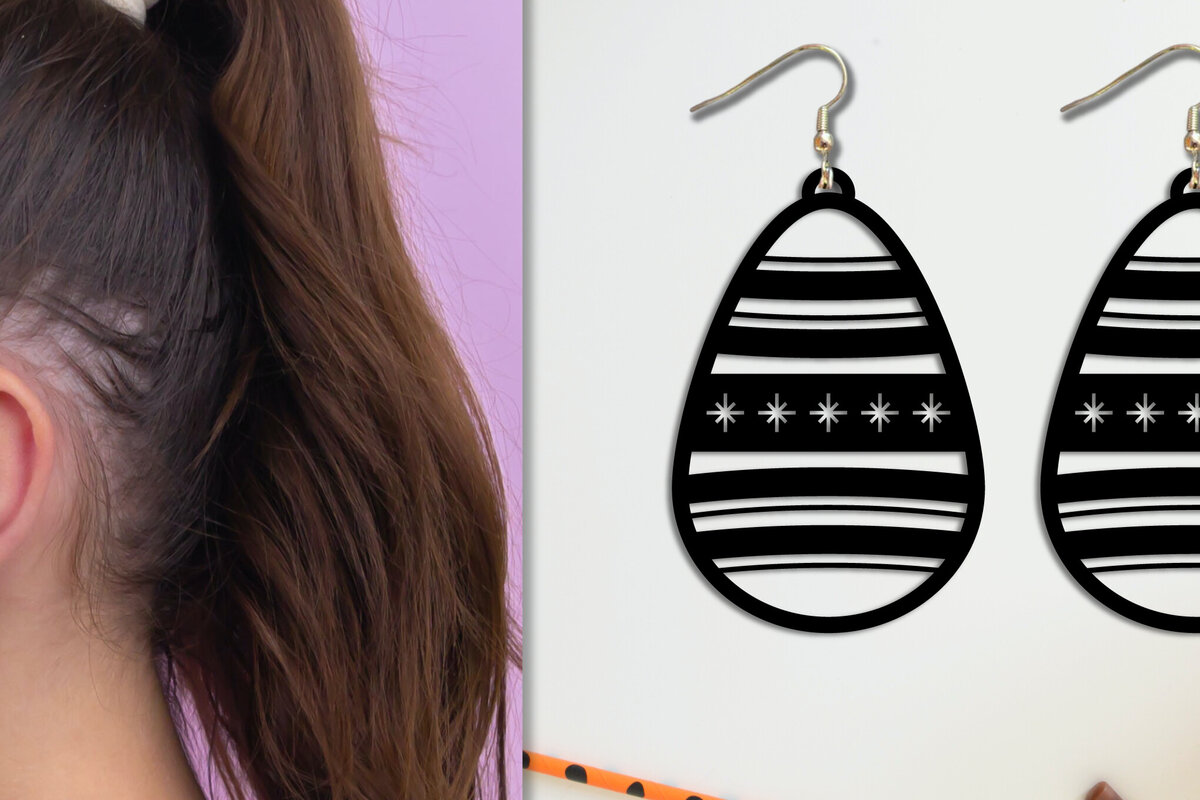 Σετ των 3 Intra απο ξύλο plywood 3mm-4mm πάχος Χριστουγεννιάτικα σκουλαρίκια Δίασταση 3x3 cm INTRAFABR-79149533