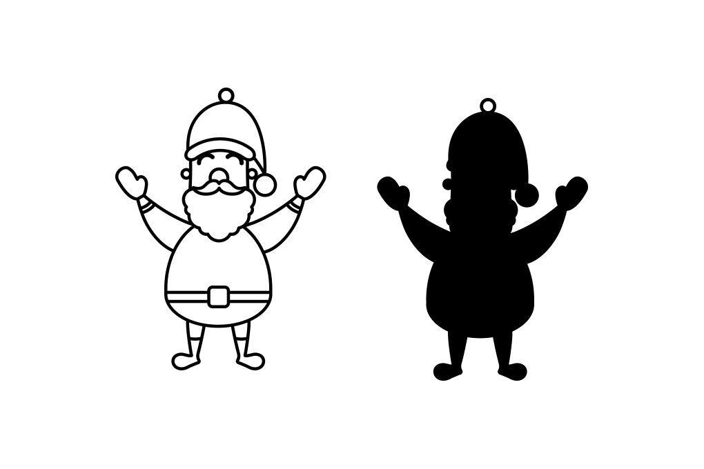 Σετ των 3 Intra απο ξύλο plywood 3mm-4mm πάχος Χριστουγεννιάτικα Σκουλαρίκια ,Santa Claus Δίασταση 3x3 cm INTRAFABR-76498474