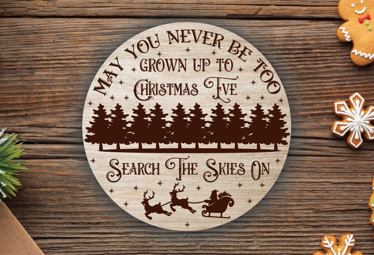 Σετ των 2 Intra απο ξύλο plywood 3mm-4mm πάχος πλάκας παραμονής Χριστουγέννων Δίασταση 15x15 cm INTRAFABR-90449450